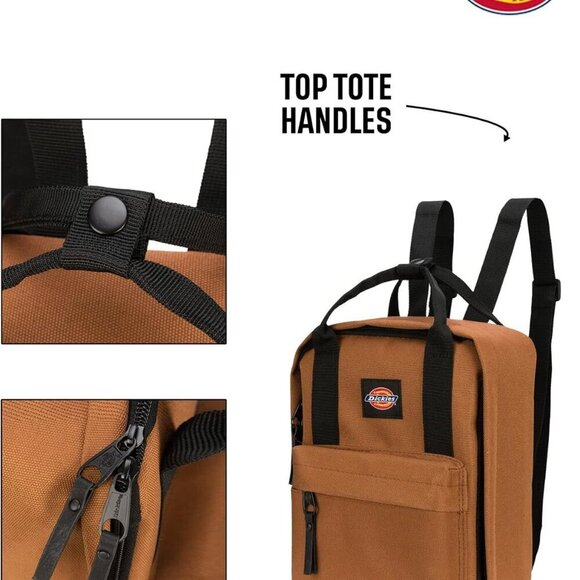 Mini Backpack Water-Resistant Polyester Unisex Small Travel Shoulder Bag Brown main image 5